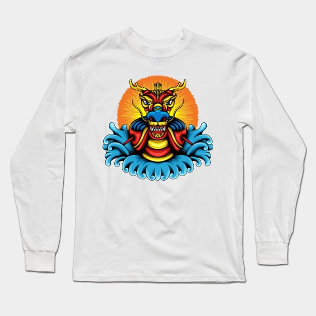 Dragon Boat Long Sleeve T-Shirt by JagatKreasi